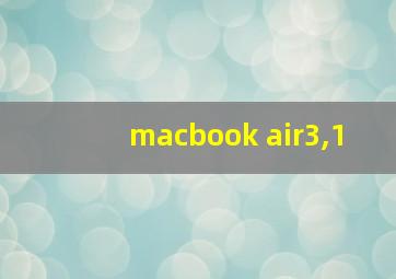 macbook air3,1